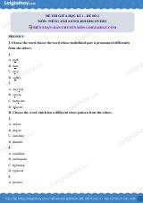 Đề thi giữa kì 1 Tiếng Anh 8 English Discovery - Đề số 2